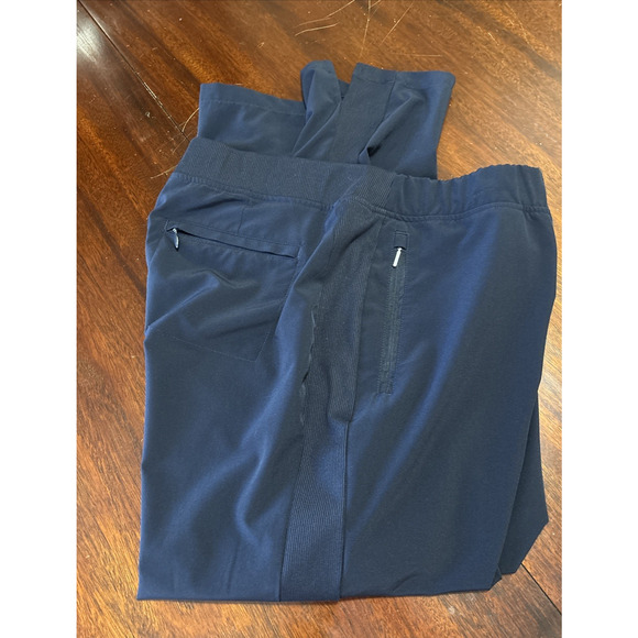 Chico's Womens Lightweight Ankle Pants Size 2.5 14R Blue Zipper Pocket Jogger - Picture 7 of 8